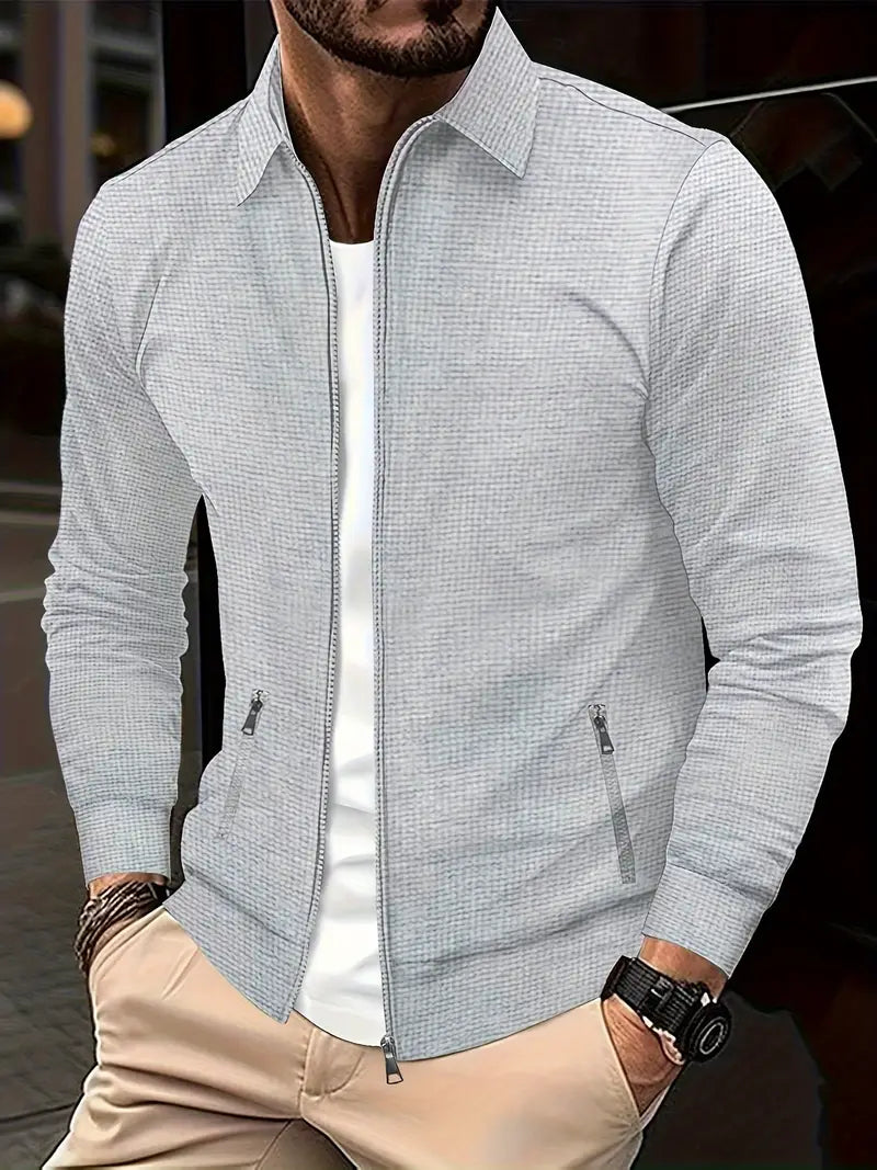 Heren Modern Vest met Rits – Stijlvol Comfort voor Elke Dag