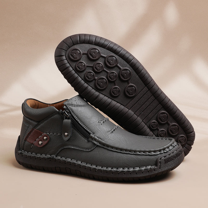 Heren Handgemaakte Premium Leren Slip-On Driving Boots – Stijl & Comfort