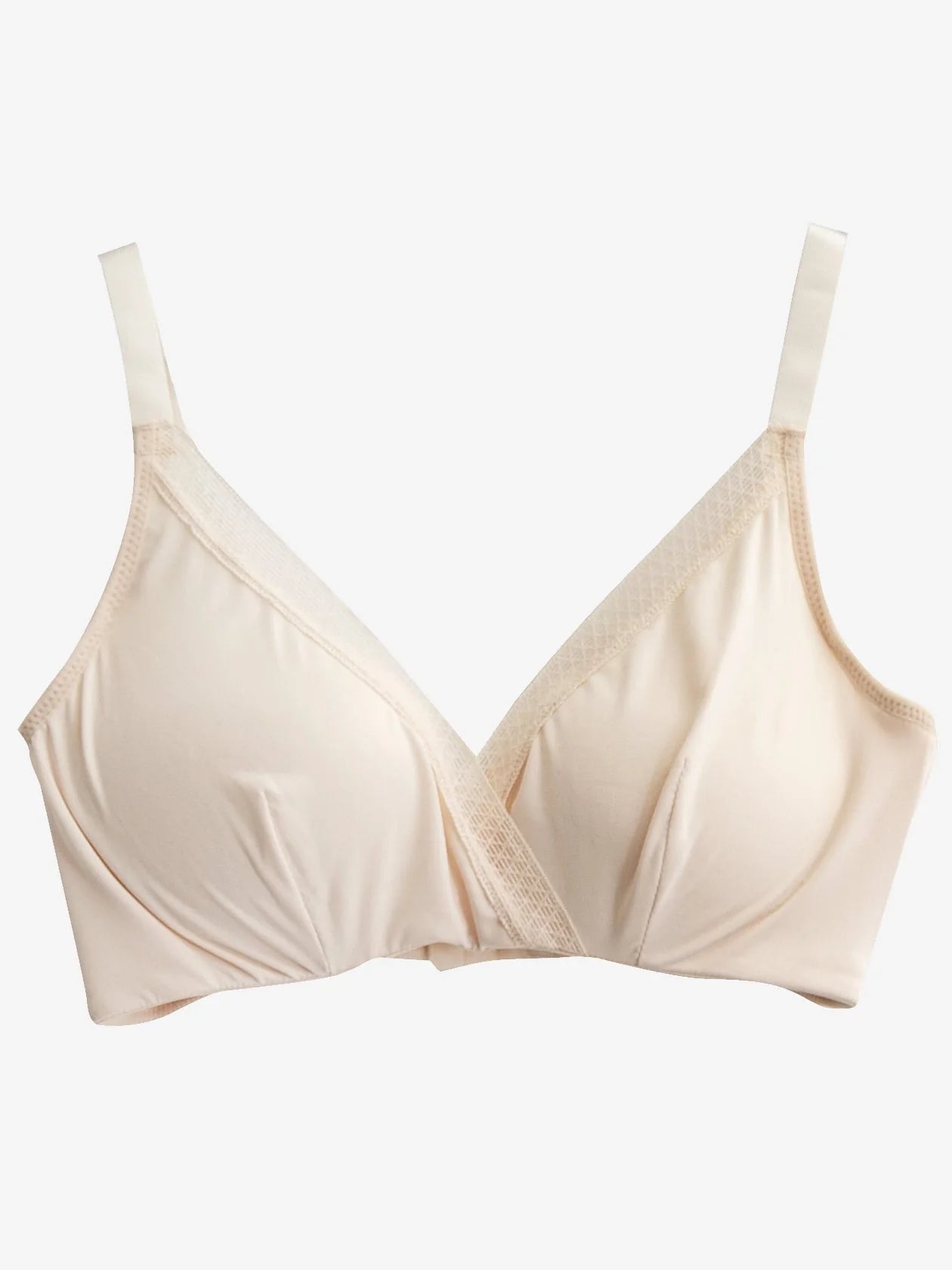 Silk Knitted Lace Trim Comfortable Bra