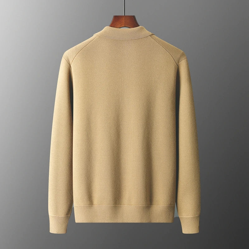 Hoogwaardige Cashmere Cardigan – Tijdloze Zachte Knit met Kraag en Zakjes