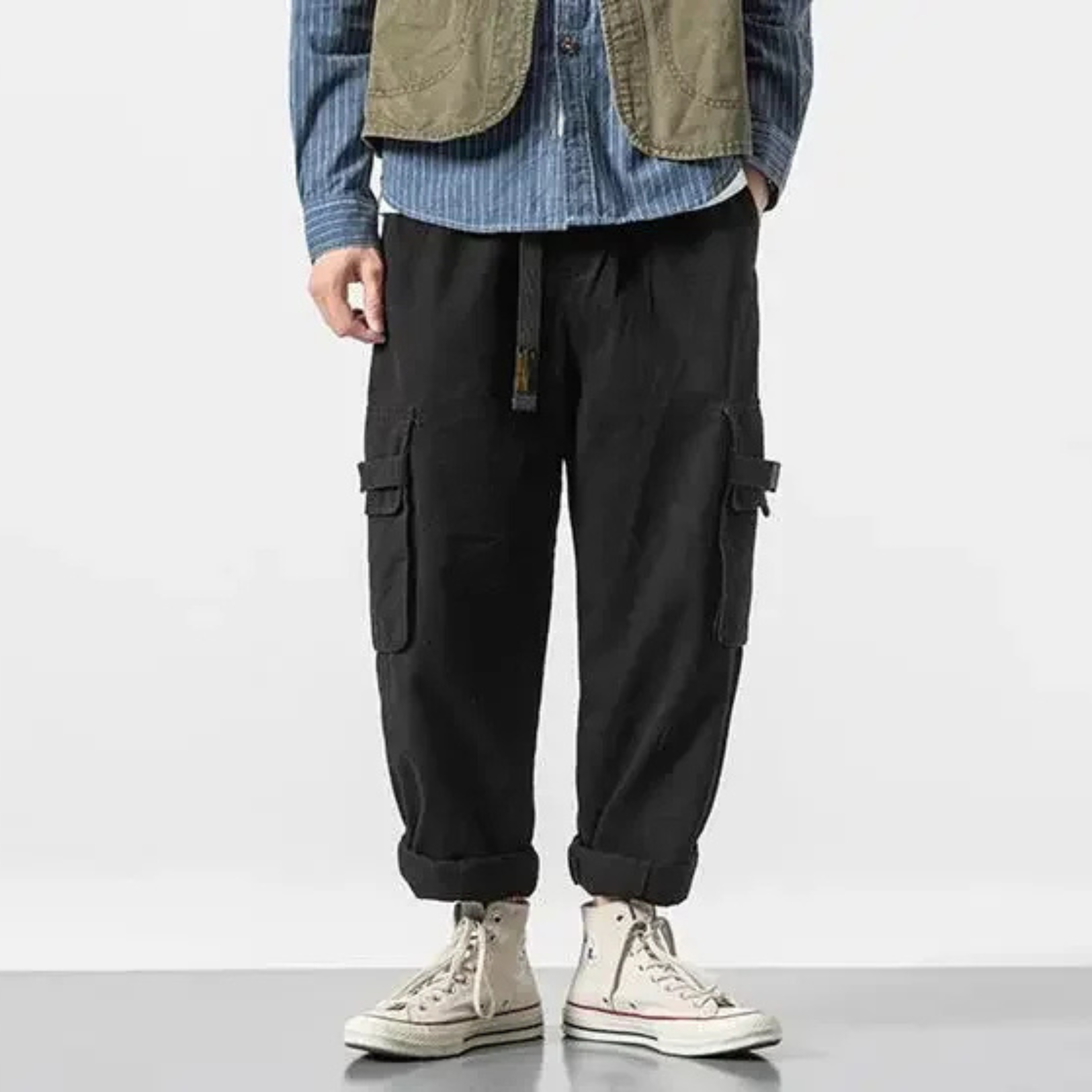 Utility Cargo Broek – Zware Katoenen Cargo Pants met Moderne Streetwear Look