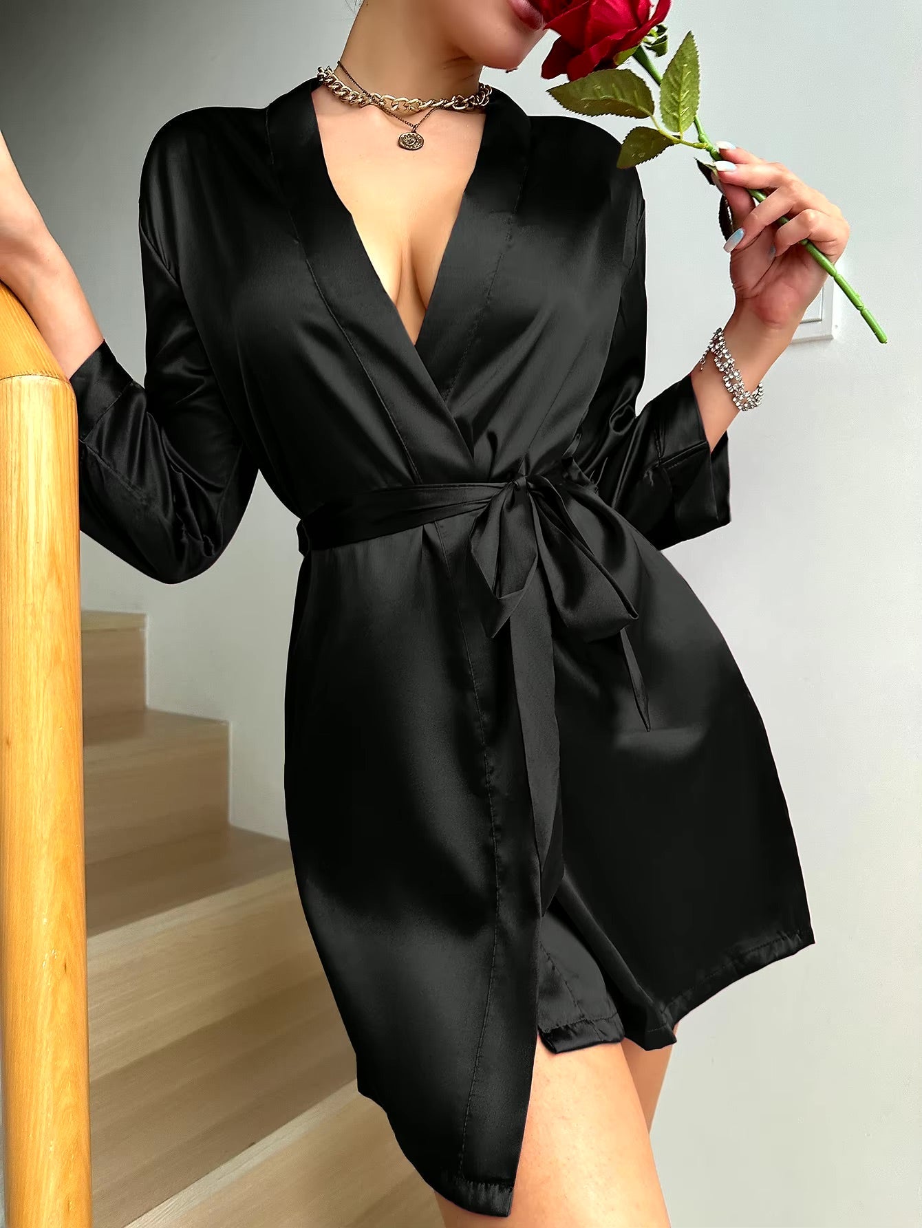 Goddess Silky Satin Robe
