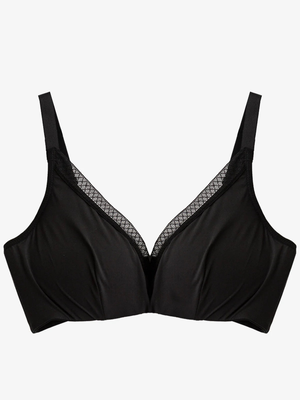 Silk Knitted Lace Trim Comfortable Bra