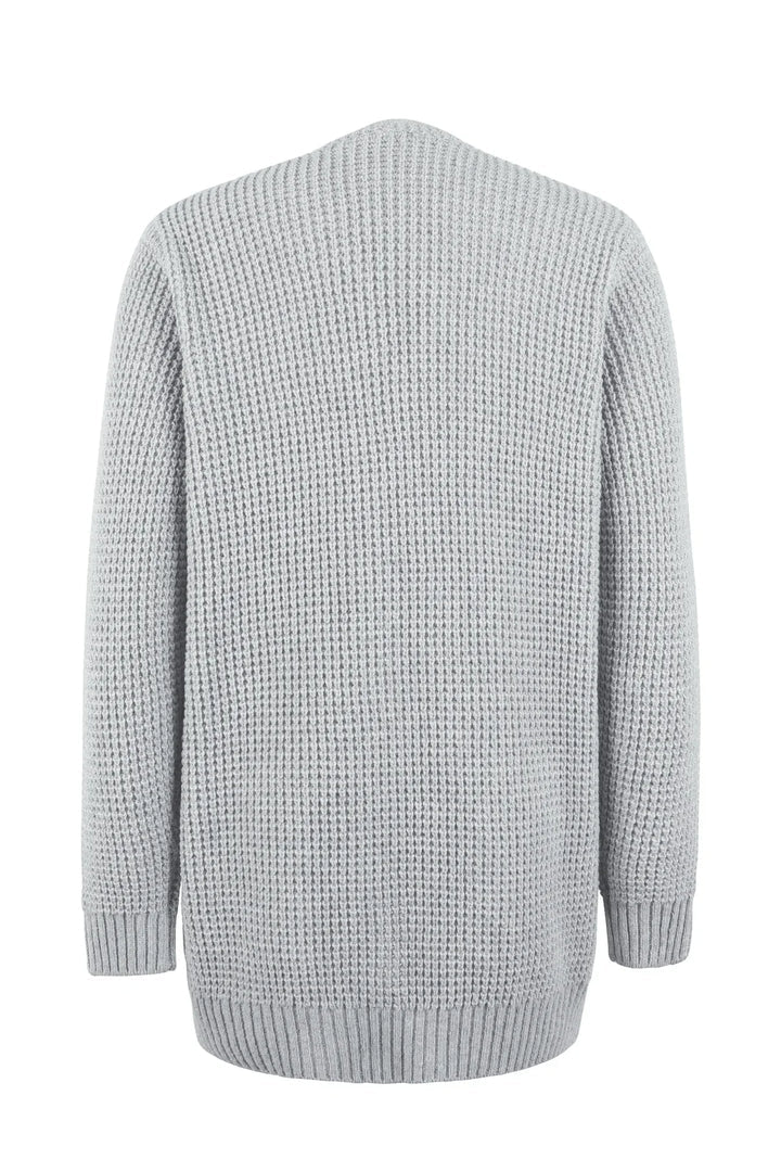 Dames Gebreid Vest met Lange Mouwen – Warm & Stijlvol