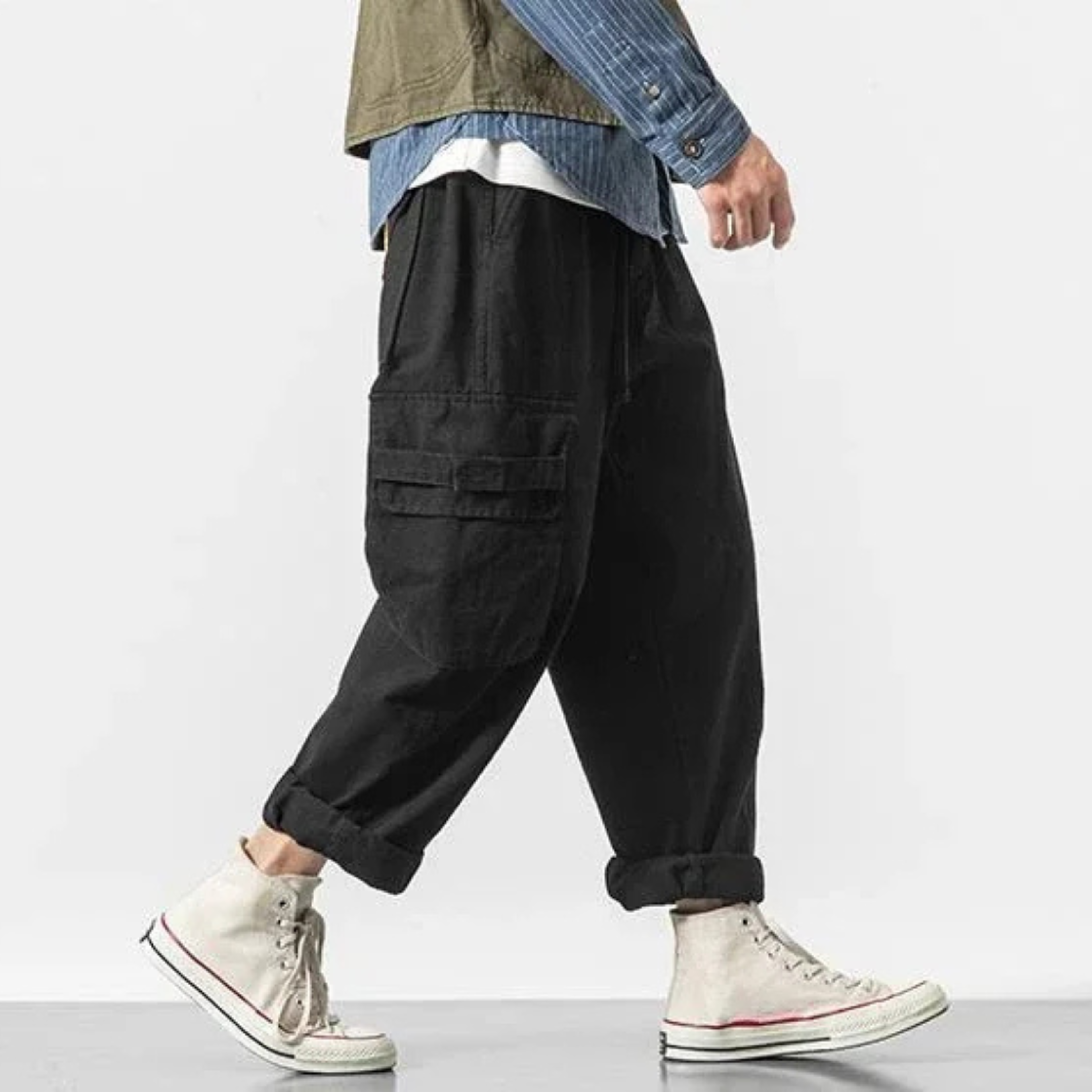 Utility Cargo Broek – Zware Katoenen Cargo Pants met Moderne Streetwear Look