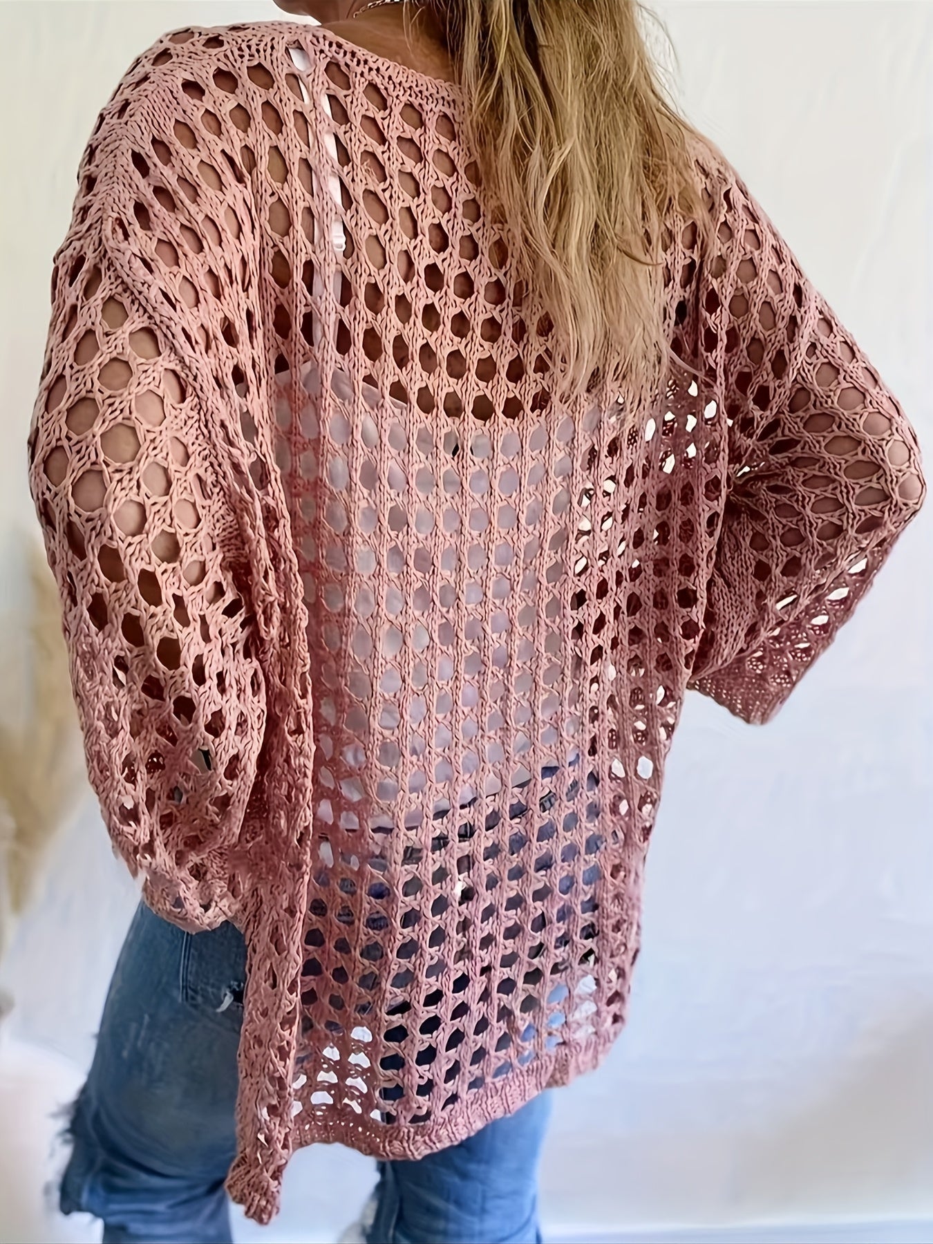 Circle Mesh V-hals trui