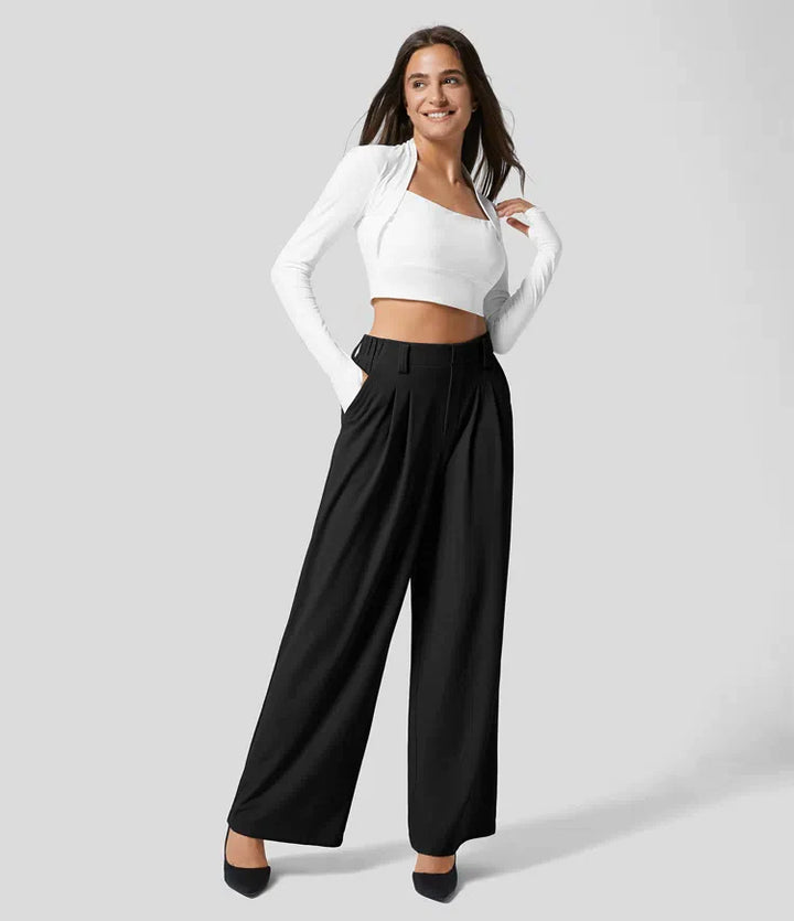 Dames Hoge Taille Slim Fit Broek – Comfortabel, Elegant & Flatterend voor Alle Lichaamsvormen