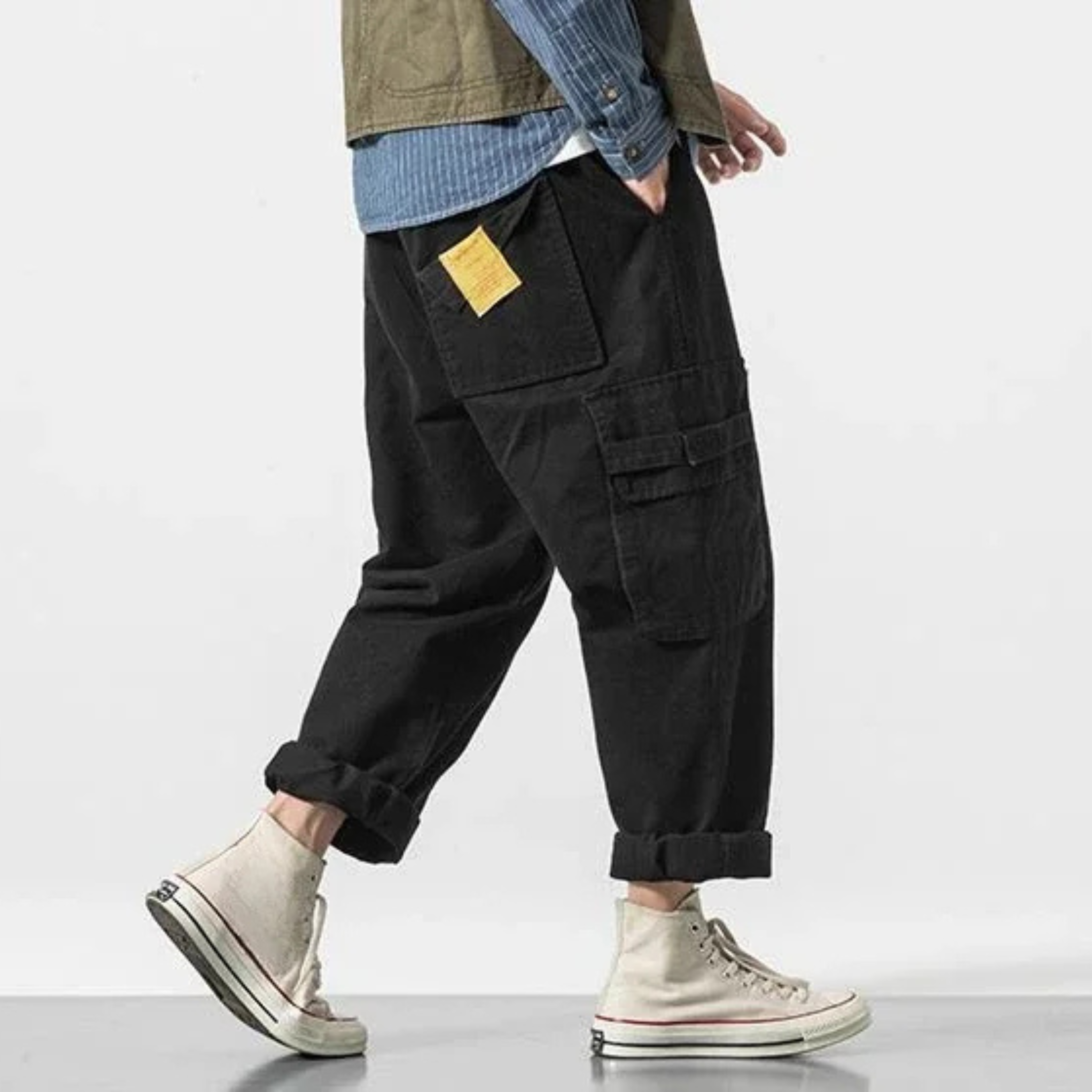 Utility Cargo Broek – Zware Katoenen Cargo Pants met Moderne Streetwear Look