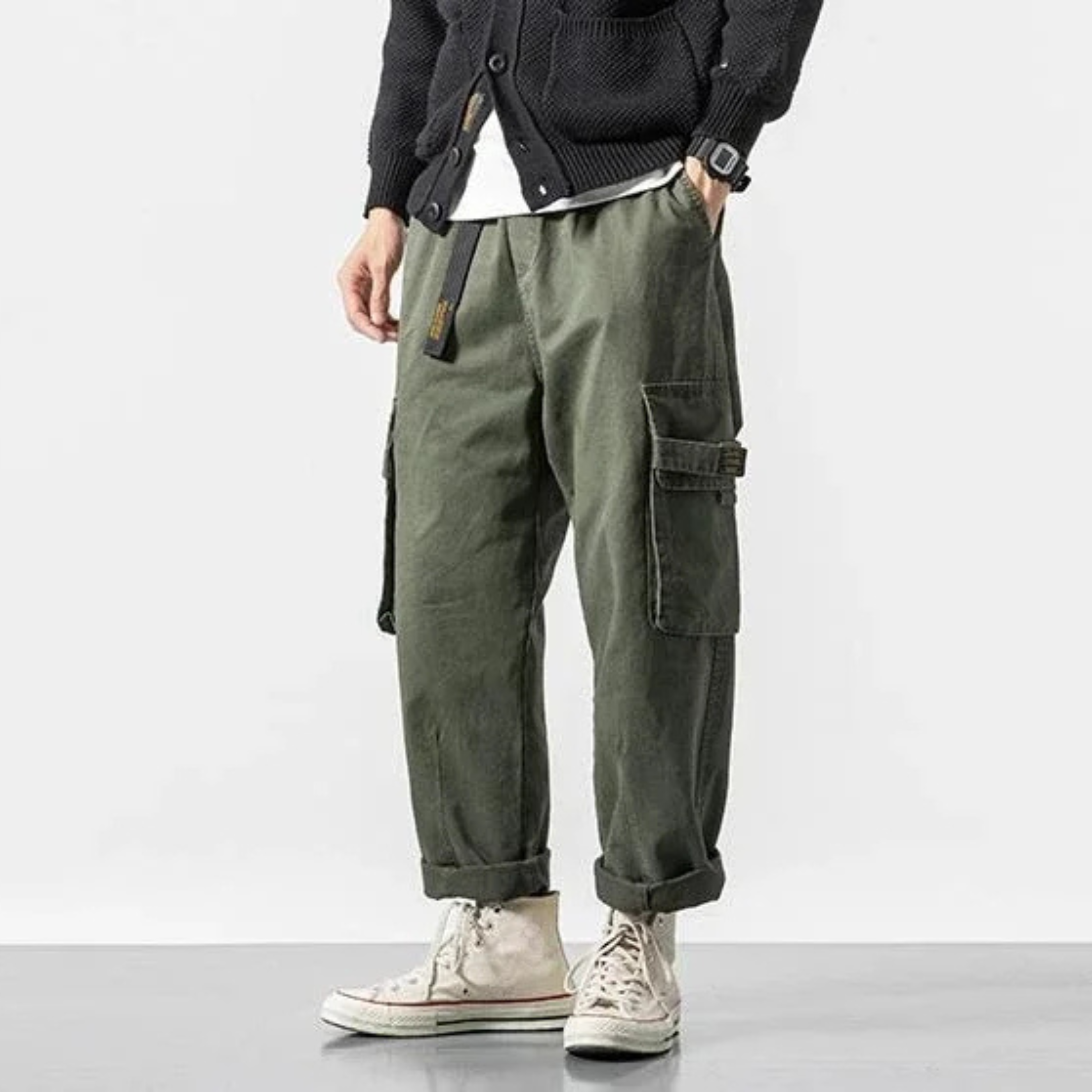 Utility Cargo Broek – Zware Katoenen Cargo Pants met Moderne Streetwear Look