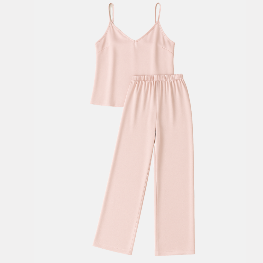 Dames Pyjamaset met Kant en Spaghettibandjes – Zachte Zomerse Shortset voor Comfort & Elegantie