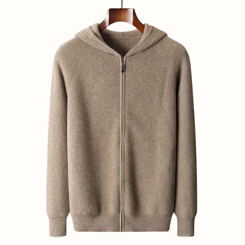 Luxe Cashmere Heren Hoodie – Zachte & Warme Hoodie van Kasjmier en Merino Wol