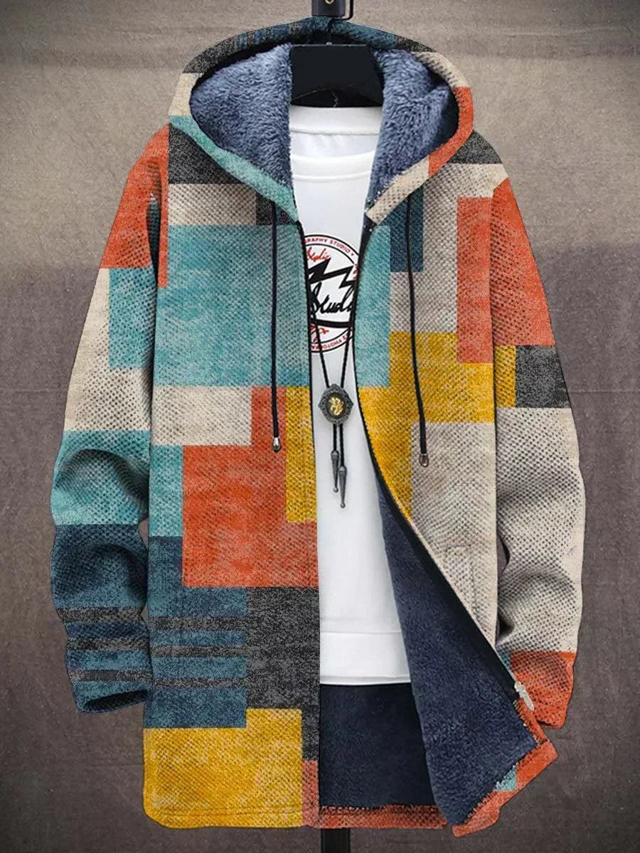 Luxe Gebreid Vest met Kunstzinnige Print – Zacht Damesvest voor Alle Seizoenen