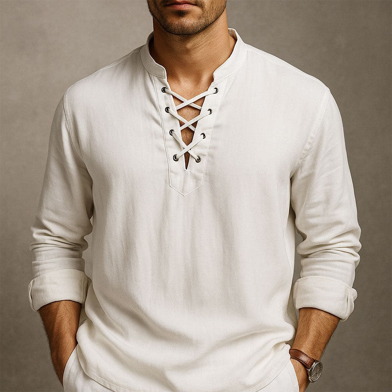 Linnen Overhemd Heren – Ademend Zomerhemd met Casual Look in Linnenstijl