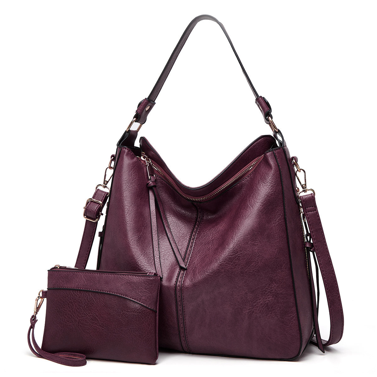Luxe Hobo Anti-Diefstal Handtas – Elegante & Ruime Vegan Leren Schoudertas