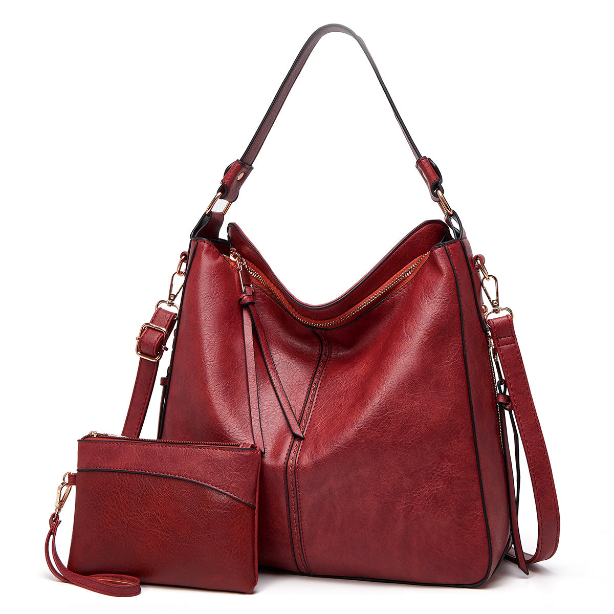 Luxe Hobo Anti-Diefstal Handtas – Elegante & Ruime Vegan Leren Schoudertas
