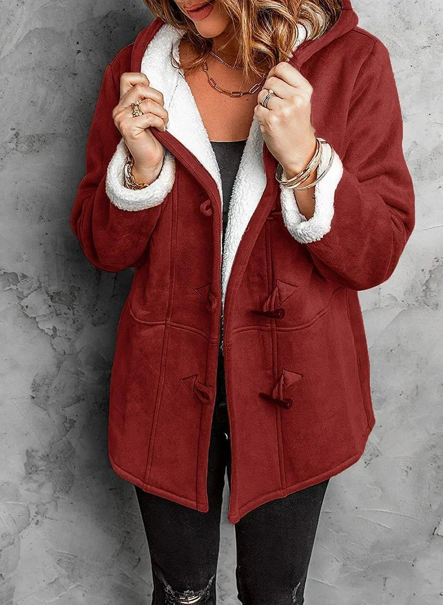Warme en Zachte Winterjas – Comfortabele Dames Jas met Voering, Capuchon & Elegante Pasvorm