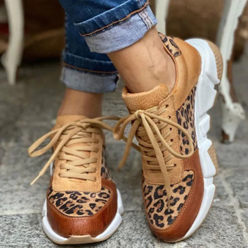 Comfortabele Leopard Sneakers – Stijlvolle Dames Sneakers met Buitengewoon Comfort