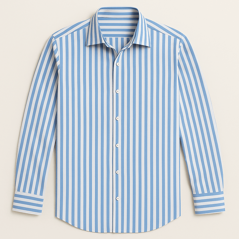 Klassiek Gestreept Heren Overhemd – Lichtgewicht, Ademend & Slim Fit Pasvorm