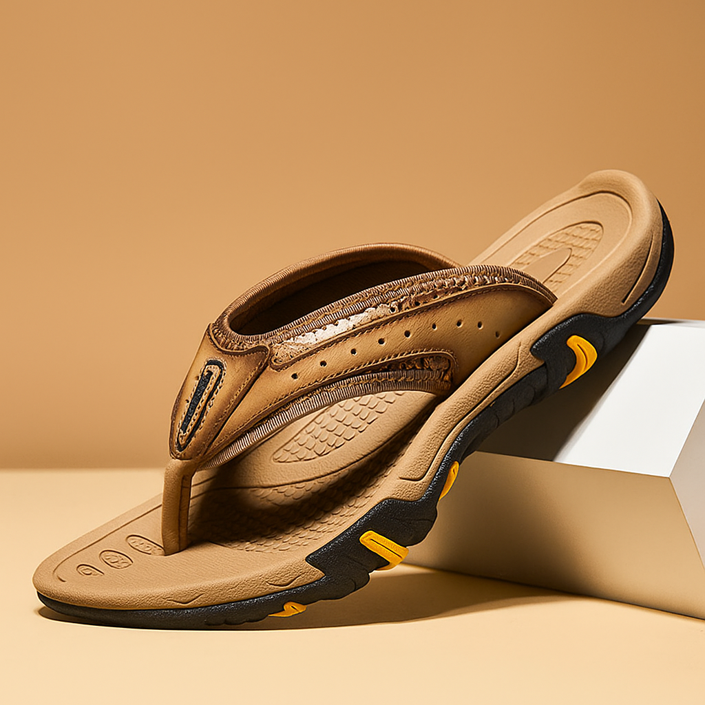 Topkwaliteit Leren Teenslippers – Lichtgewicht & Ademend