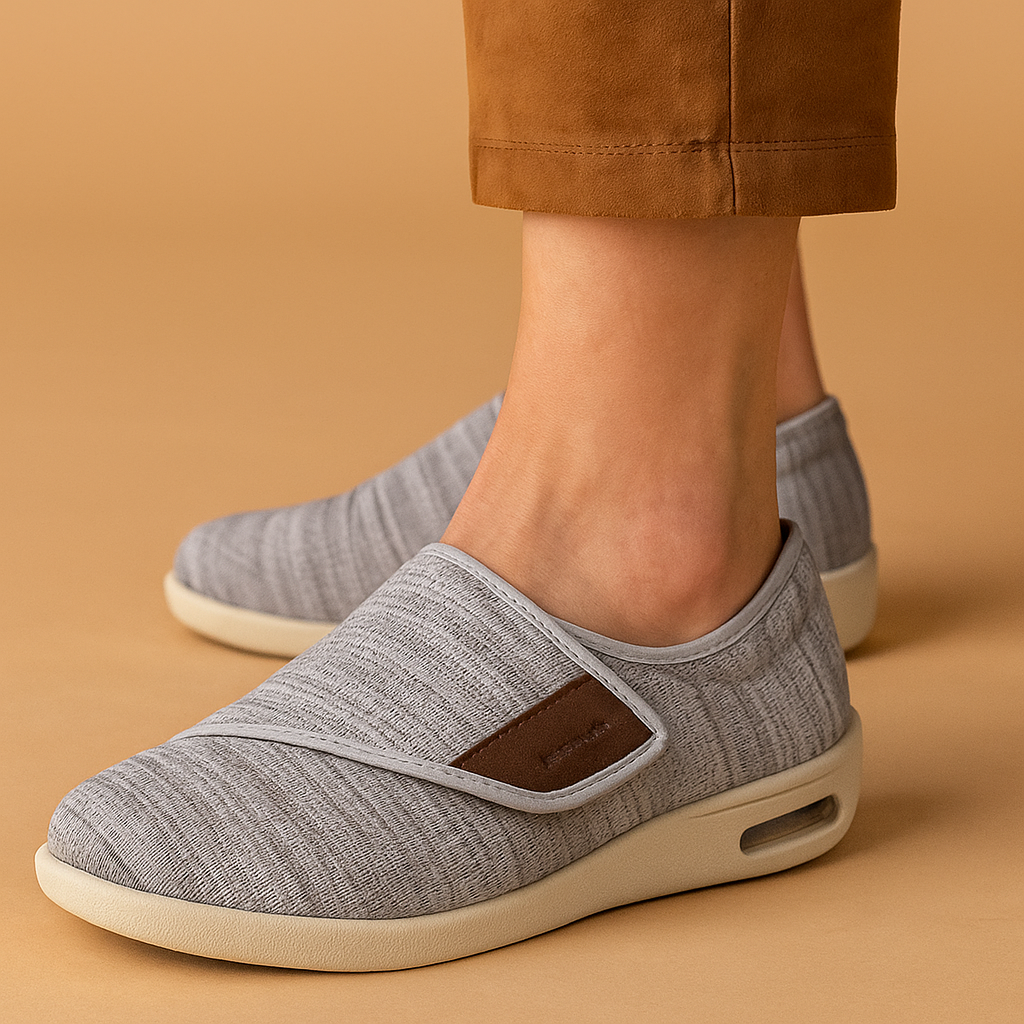Brede Pasvorm Verstelbare Diabetesschoenen – Zachte & Comfortabele Wandelschoenen voor Gevoelige Voeten