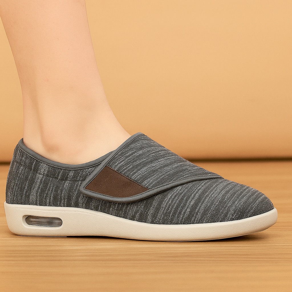 Brede Pasvorm Verstelbare Diabetesschoenen – Zachte & Comfortabele Wandelschoenen voor Gevoelige Voeten