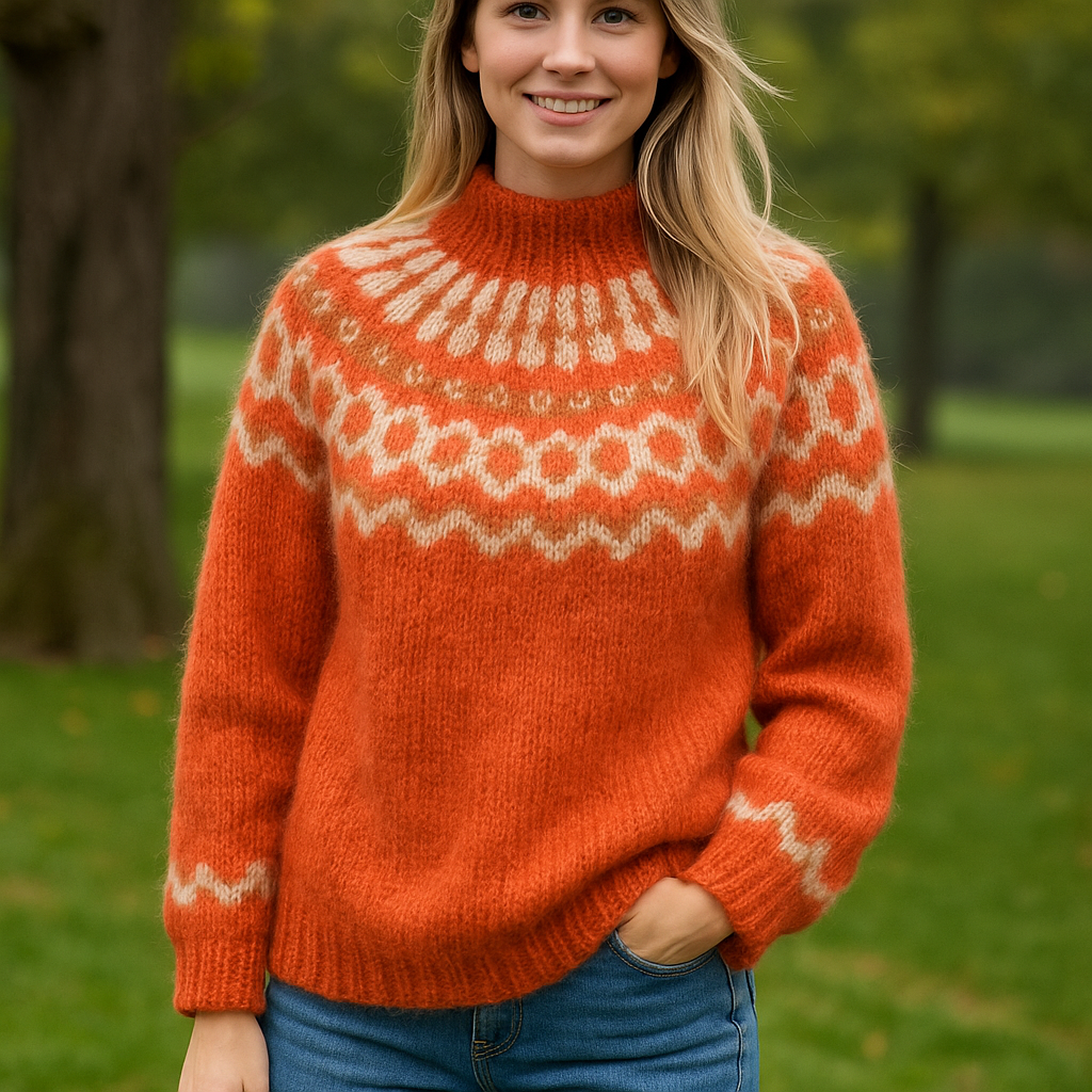 Inge Dikke Coltrui voor Dames – Warme Gebreide Trui met Rustieke Stijl | Comfortabel & Tijdloos