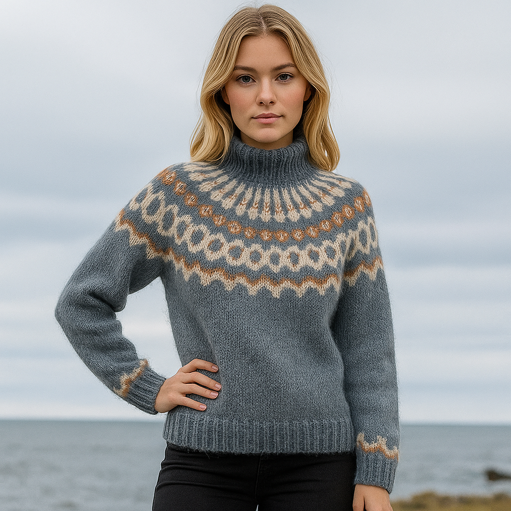 Inge Dikke Coltrui voor Dames – Warme Gebreide Trui met Rustieke Stijl | Comfortabel & Tijdloos