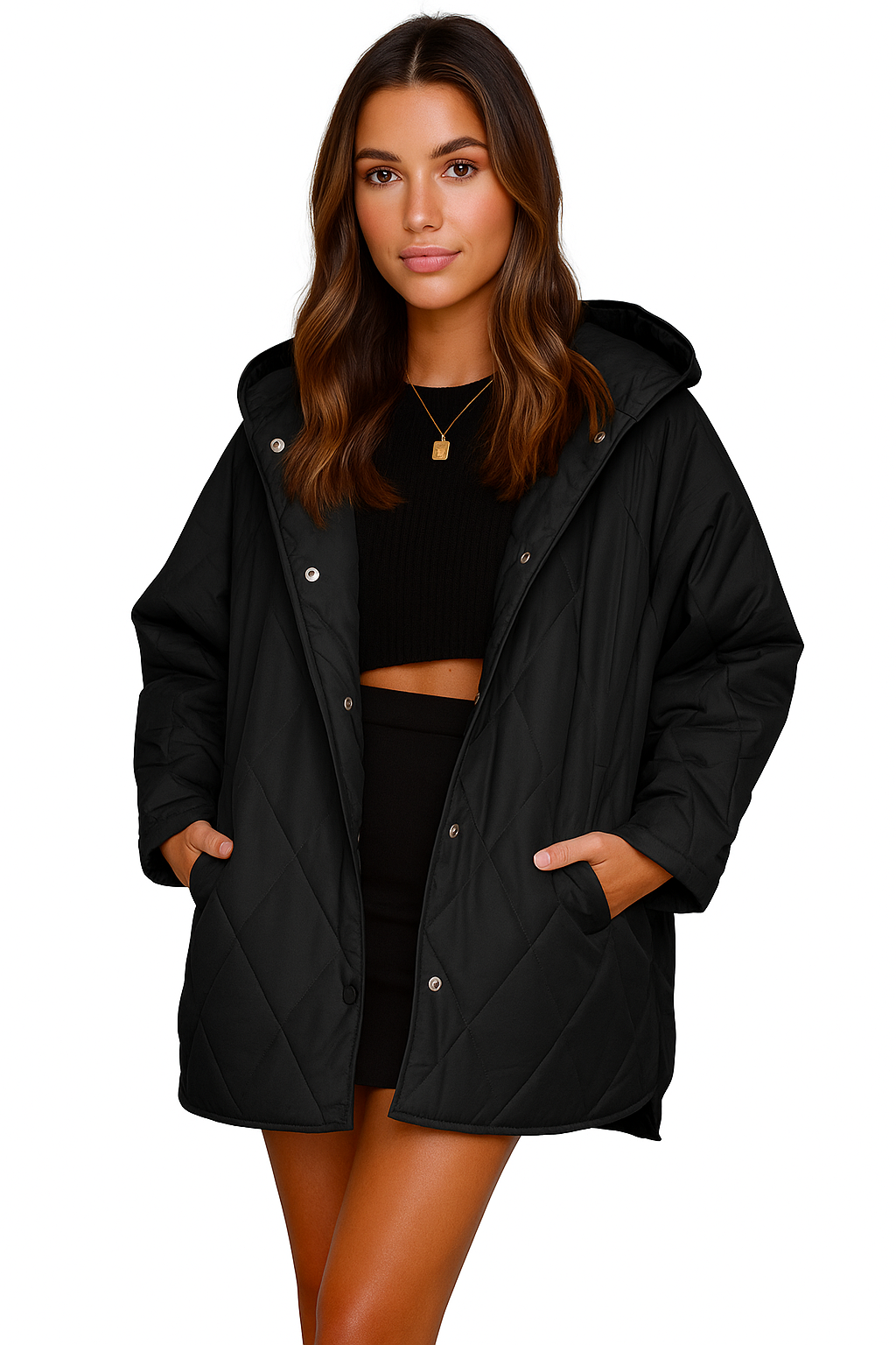 Trendy Lichtgewicht Gewatteerd Winterjack met Capuchon voor Dames – Warm & Stijlvol