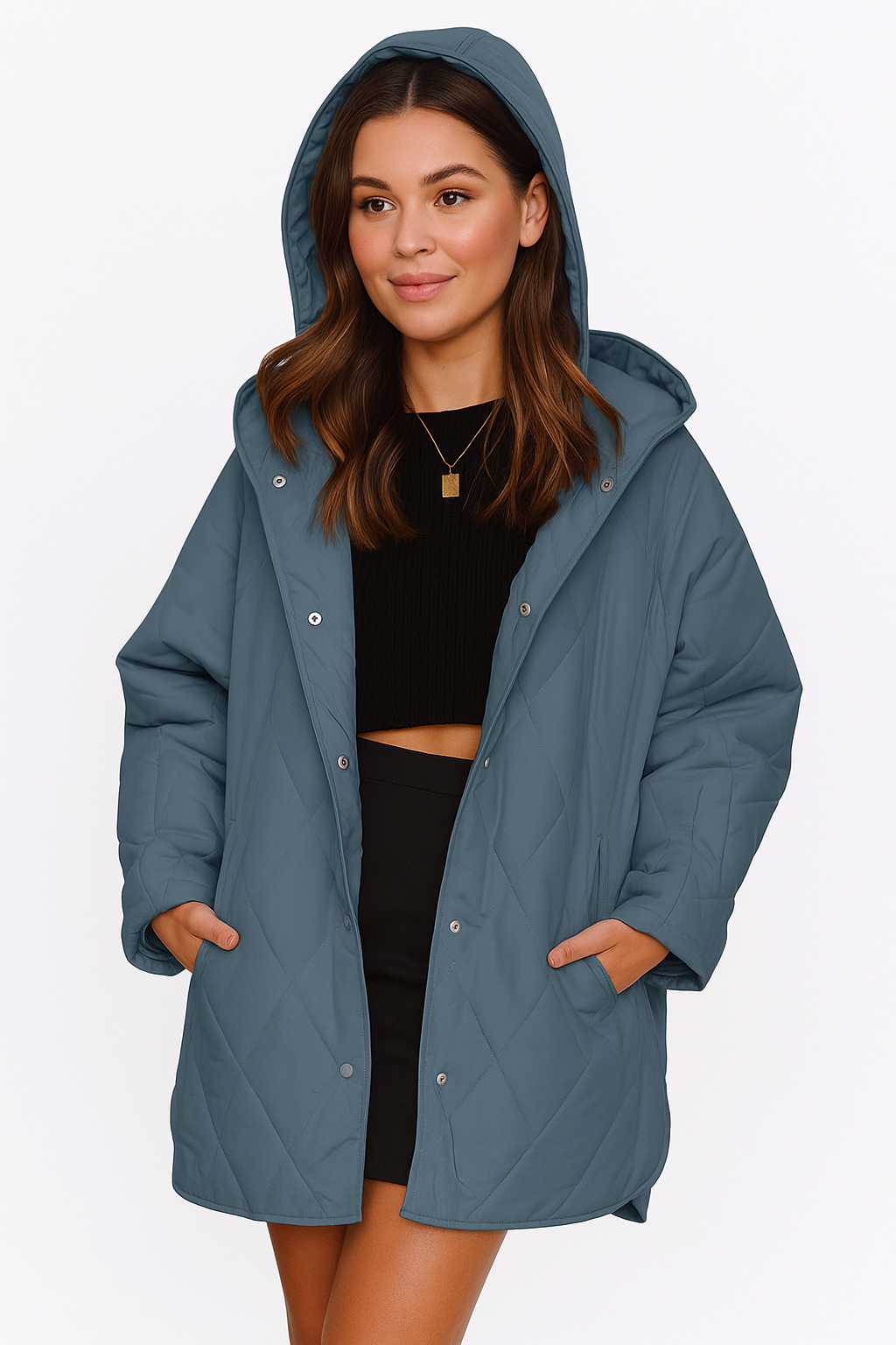 Trendy Lichtgewicht Gewatteerd Winterjack met Capuchon voor Dames – Warm & Stijlvol