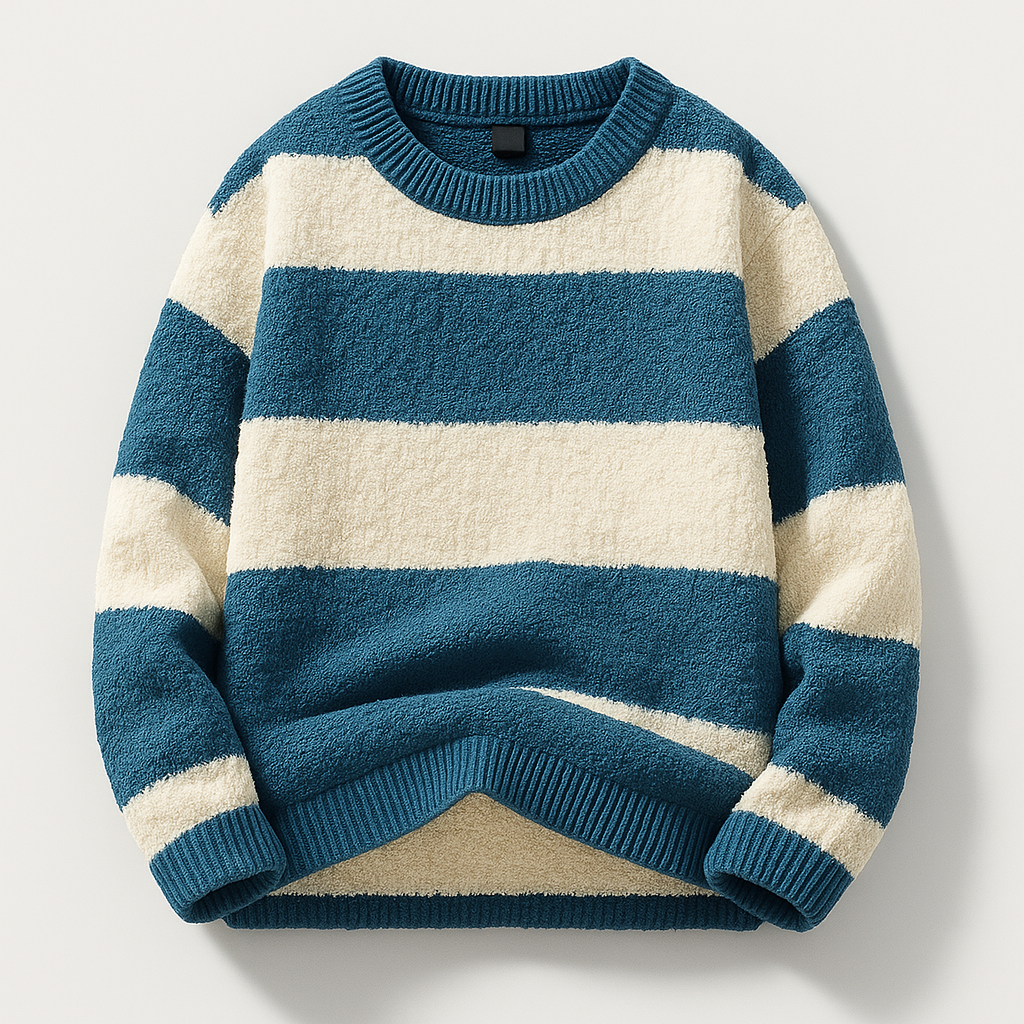 Gestreepte Trui voor Heren – Warme Lichtgewicht Gebreide Pullover