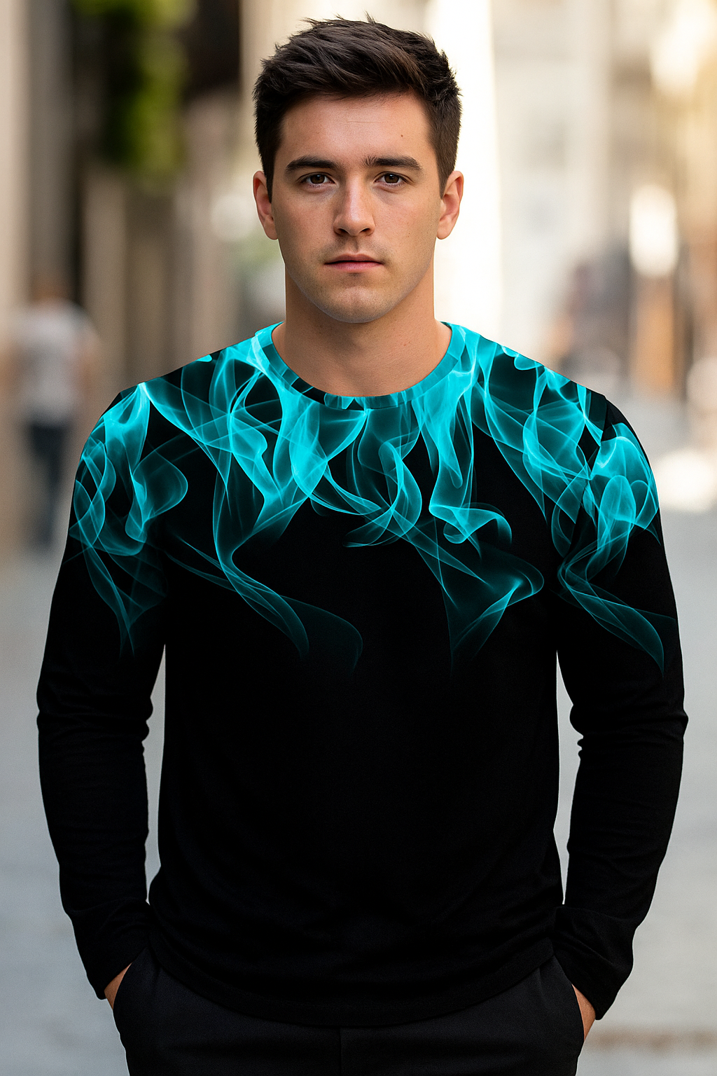 Casual Lange Mouwen Shirt met Ronde Hals – Comfortabel, Stijlvol & Veelzijdig
