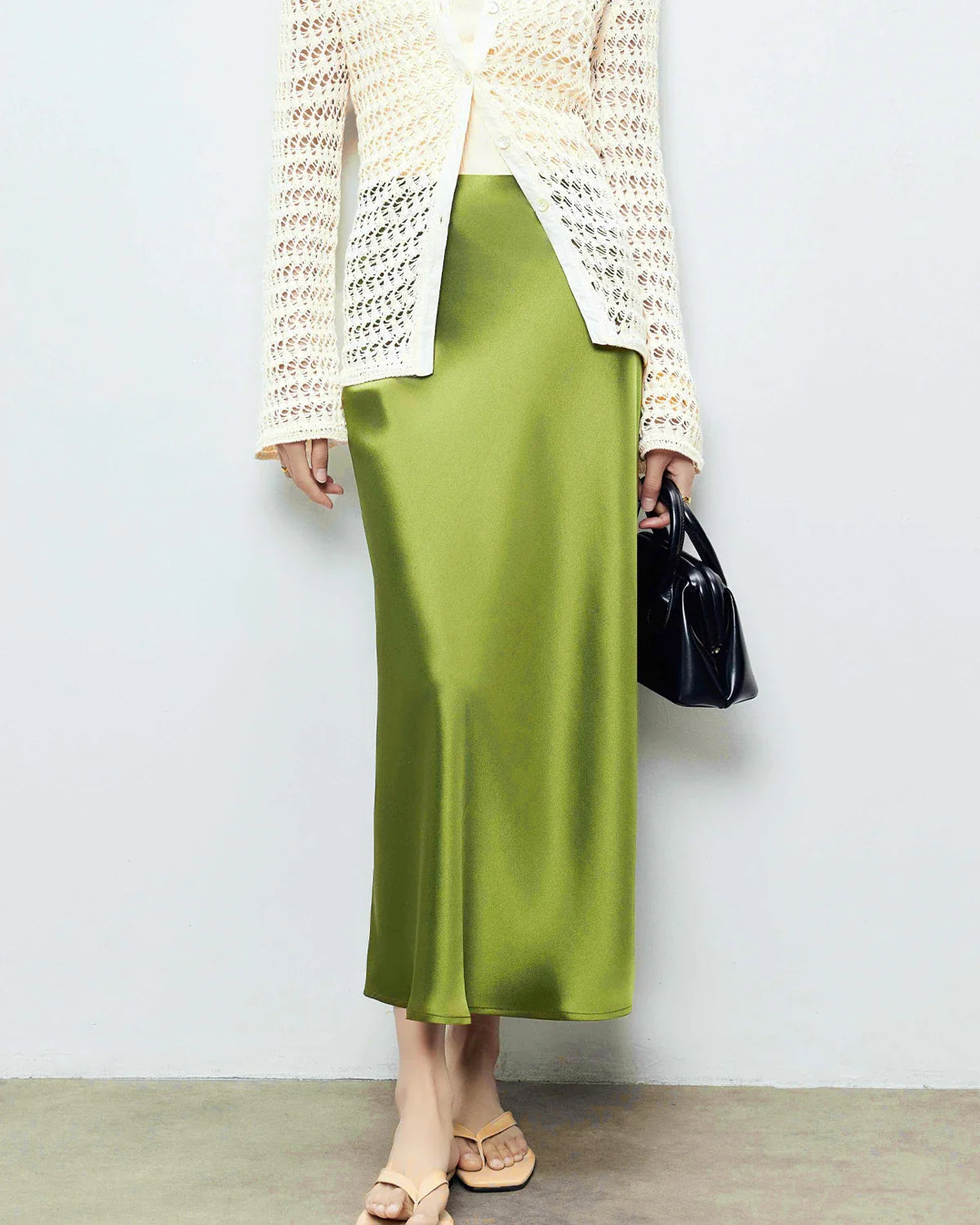 Silk Maxi Skirt – Luxe 100% Zijde Maxi Rok met Elegante Pasvorm