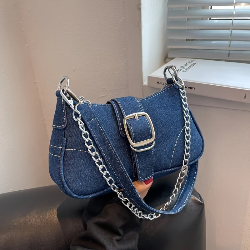 Denim Shoulder Bag – Trendy en Duurzame Schoudertas van Spijkerstof