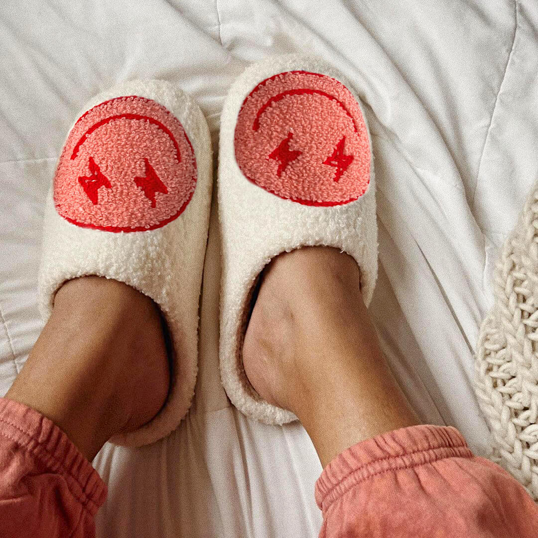 Flash Happy Face Gezellige Pantoffels – Vrolijke & Comfortabele Slippers