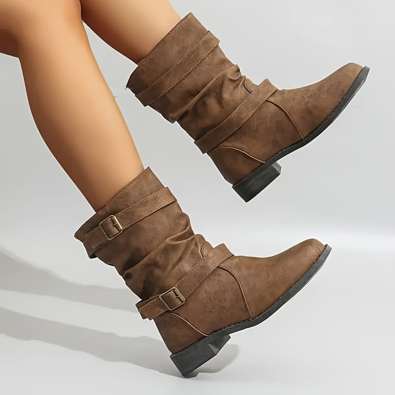 Dames Enkellaarsjes Lage Hak – Comfortabele & Casual Winter Schoenen