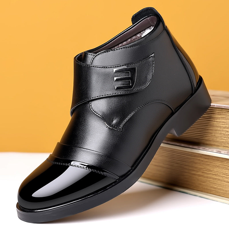 Heren Warme Leren Laarzen met Pluche Voering – Zacht, Duurzaam & Comfortabel Winter Schoeisel
