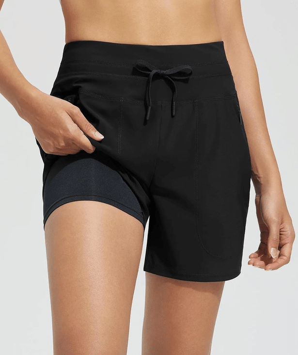 Dames Hoge Taille Zwem Boardshorts - Sneldrogend, Lichtgewicht en Comfortabel voor Actieve Stranddagen