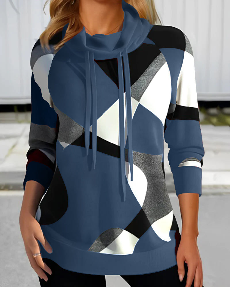 Dames Top met Kleurvlakken – Stijlvol & Comfortabel Kledingstuk