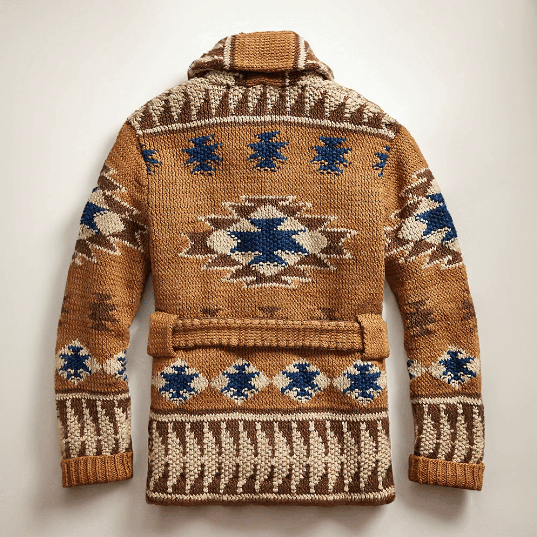Outlaw Jacquard Cardigan – Luxe Gebreide Heren & Dames Cardigan met Tijdloos Design
