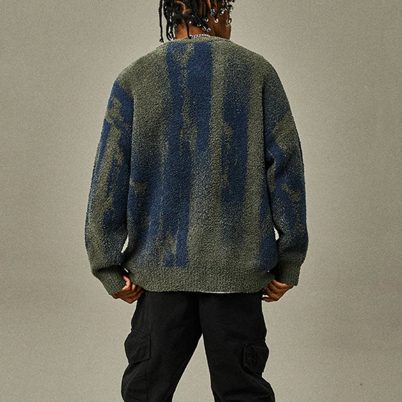 Artisan Brushwork Crewneck – Comfortabele & Artistieke Sweater