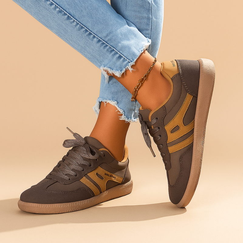 Stijlvolle Dames Orthopedische Slip-On Schoenen met Boogondersteuning en Gevoerde Zool voor Dagelijks Comfort