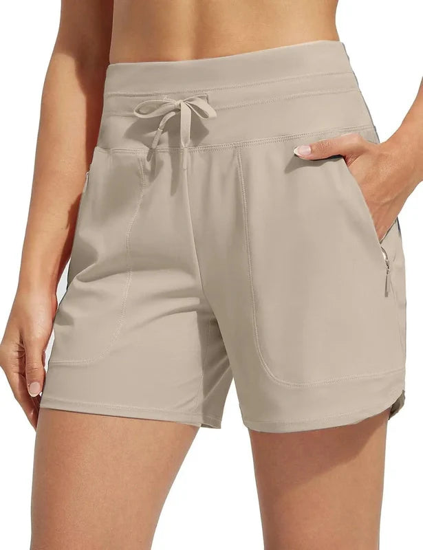 Dames Hoge Taille Zwem Boardshorts - Sneldrogend, Lichtgewicht en Comfortabel voor Actieve Stranddagen