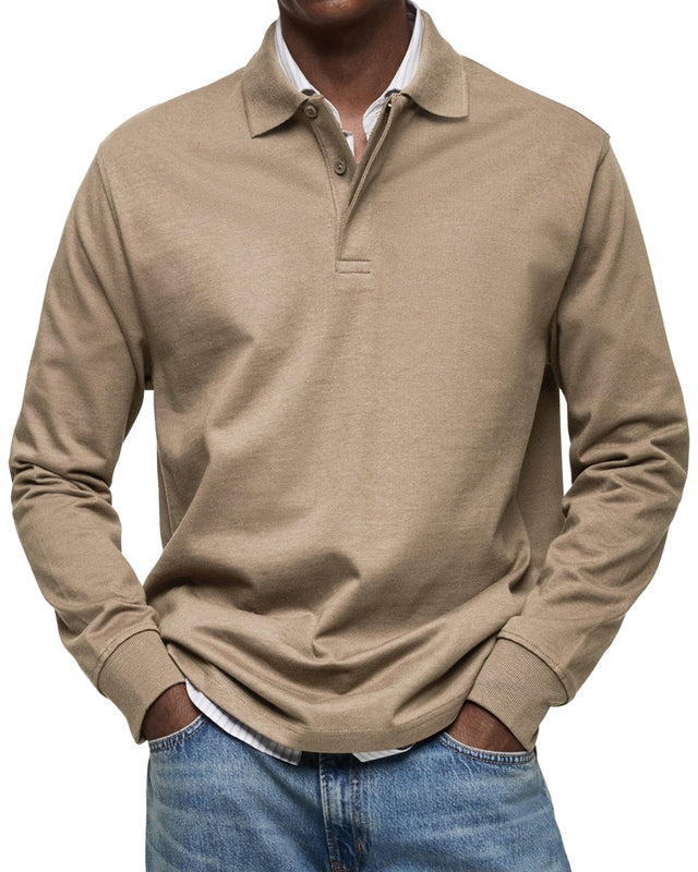 Lange Mouwen Poloshirt Heren – Ademend, Comfortabel & Casual Stijl