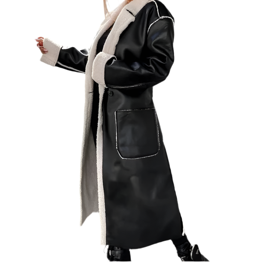 Lange Jas met Revers en Ceintuur – Elegant, Stijlvol & Tijdloos Design