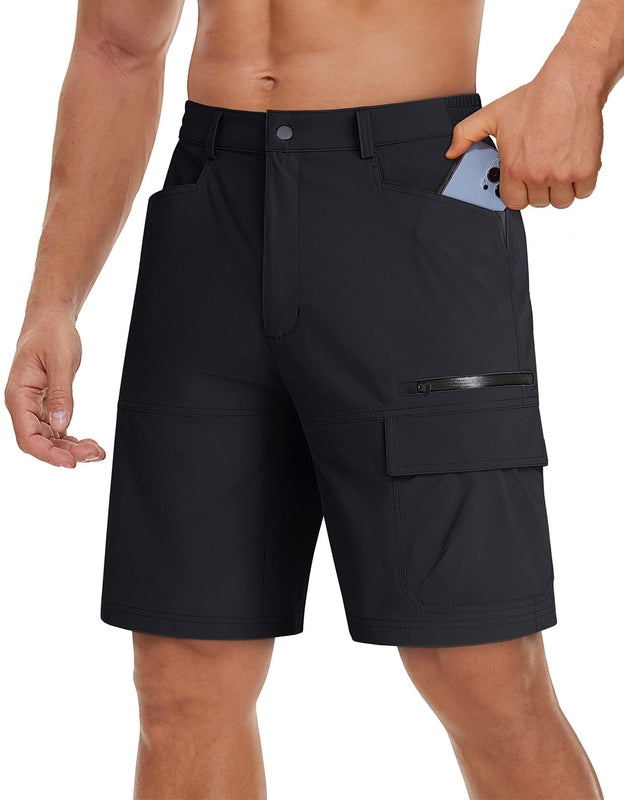 Lichtgewicht Stretch Werkshorts voor Heren – Sneldrogende Outdoor Cargo Korte Broek met Meerdere Zakken