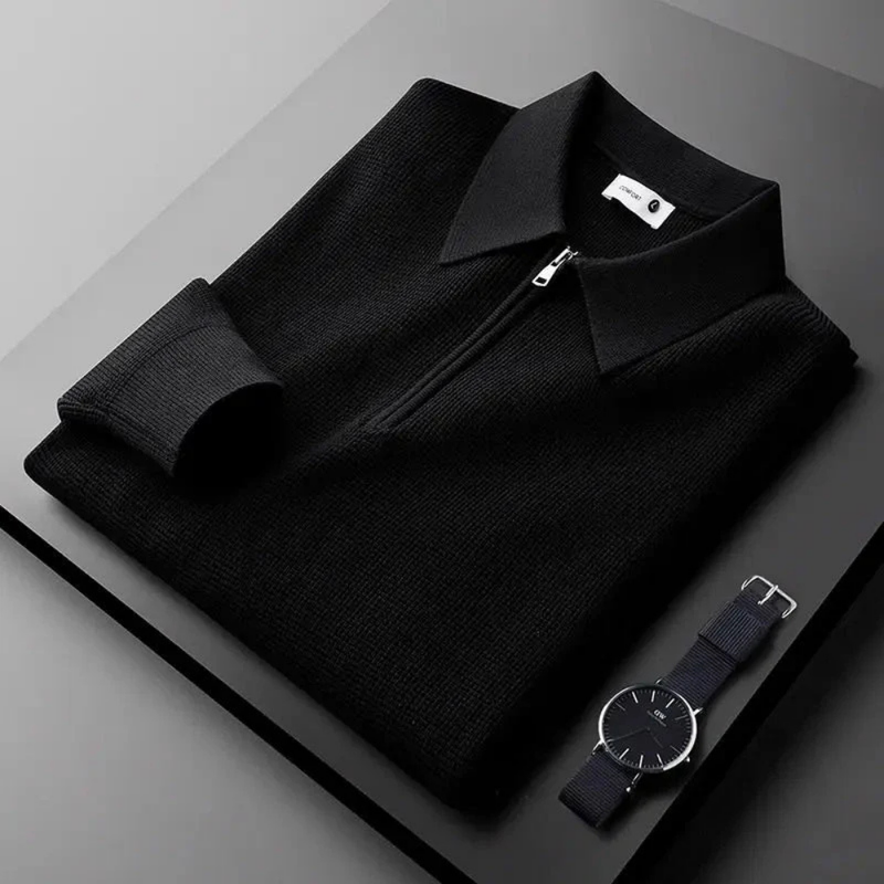 Executive Knitted Polo – Luxe Gebreide Polo voor Stijlvolle en Comfortabele Looks