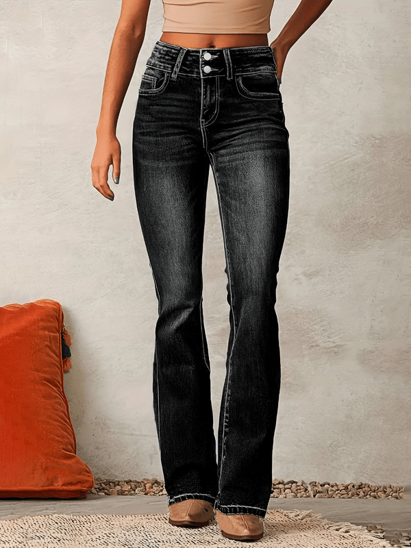 High-Waist Flared Jeans – Retro Stijl met Modern Comfort