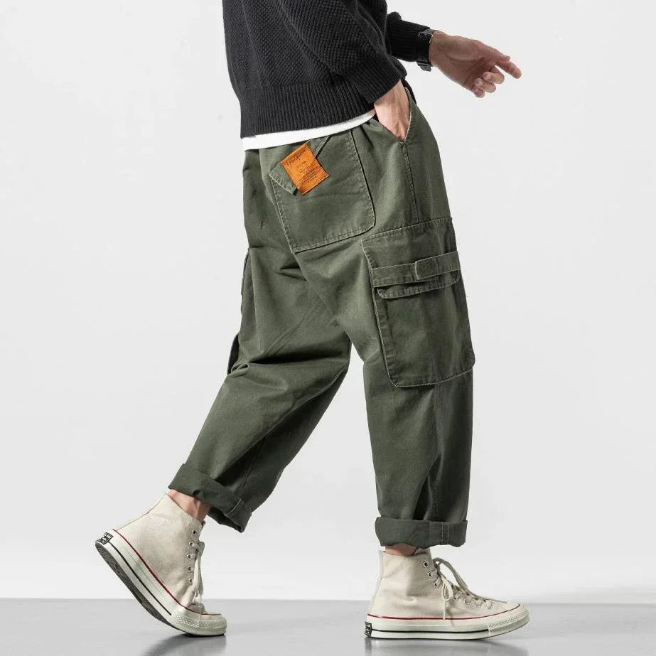 Utility Cargo Broek – Zware Katoenen Cargo Pants met Moderne Streetwear Look