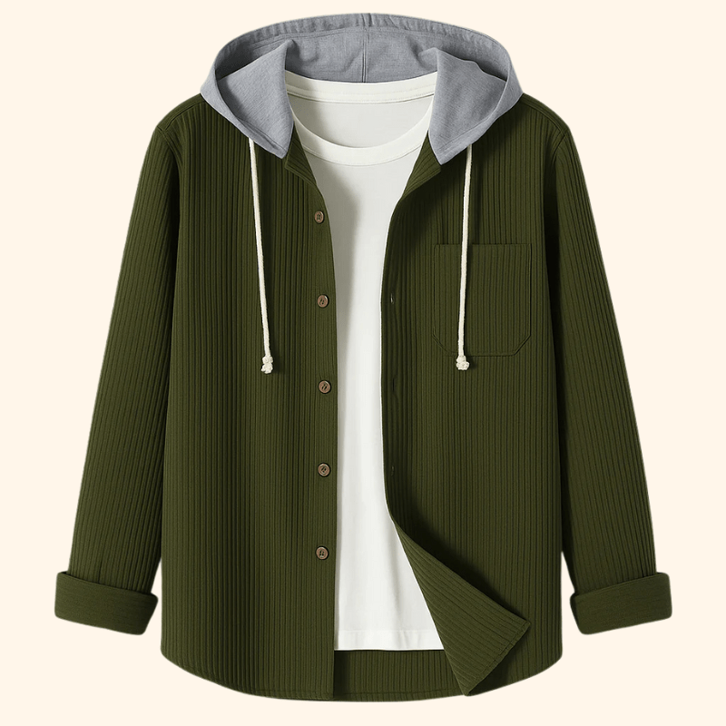 Corduroy Hoodie voor Heren – Trendy, Comfortabele & Warme Hoodie met Zachte Ribstof