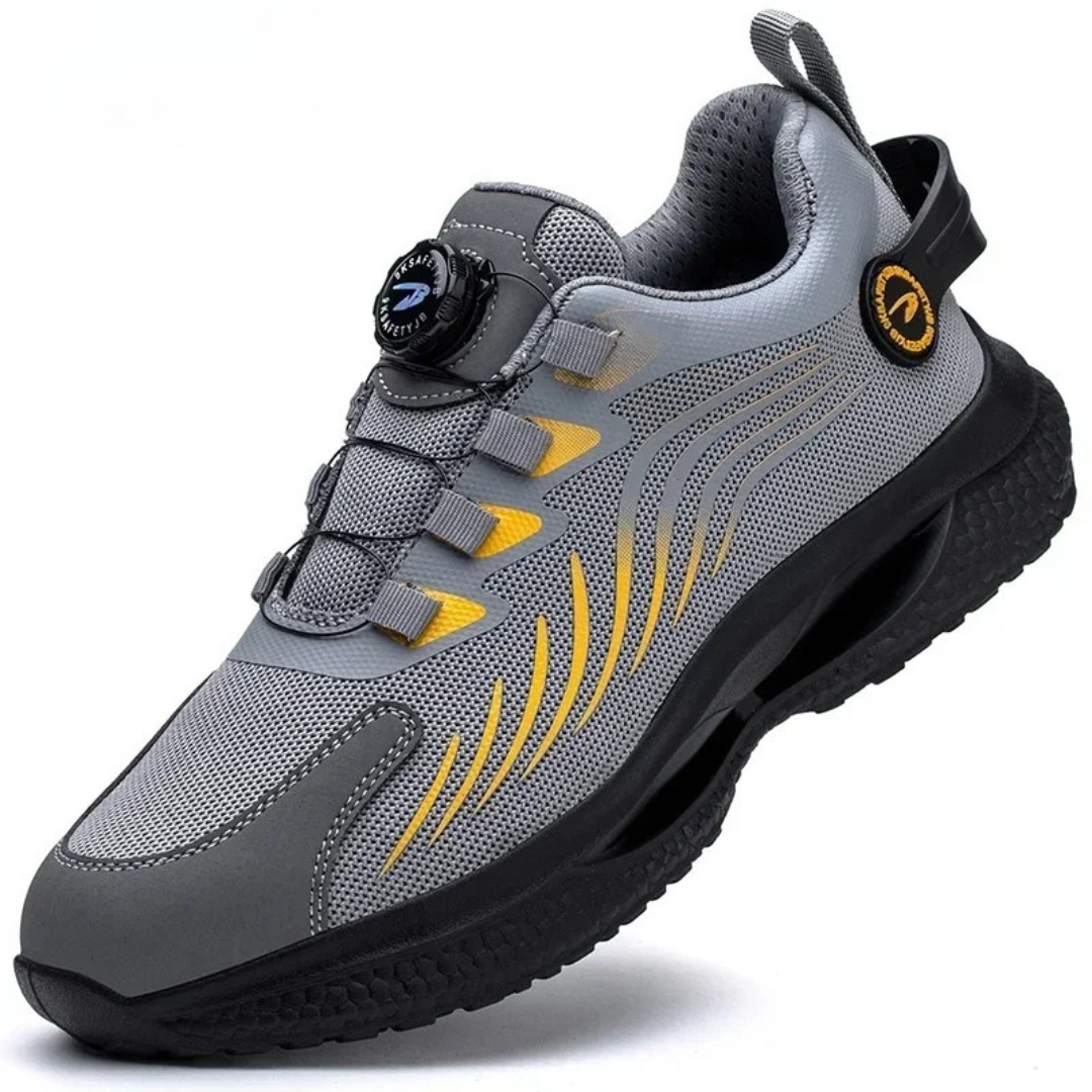 Nieuwe Veiligheidsschoenen Heren – Rotating Button, Stalen Neus & Sportief Design | Anti-Slip & Onverwoestbaar